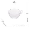 Conjunto 4 Xícaras Chá Cristal S/pires Pearl 180ml - Wolff - 6