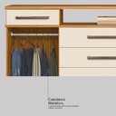 Ver imagem 6 de Cômoda London 7 Gavetas Cinamomo/off White - Demóbile