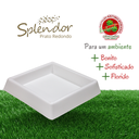 Ver imagem 2 de Prato para Vaso Quadrado Linha Splendor Cor Branco Tamanho 31x31cm Durín