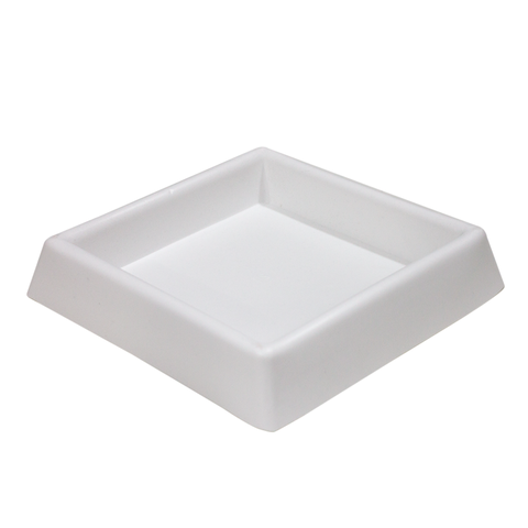 Prato para Vaso Quadrado Linha Splendor Cor Branco Tamanho 31x31cm Durín