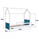 Ver imagem 5 de Cama Infantil Montessoriana sem Colchão Linha Infanto Branco/Azul Secreto CCM010 Completa Móveis