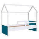 Ver imagem 2 de Cama Infantil Montessoriana sem Colchão Linha Infanto Branco/Azul Secreto CCM010 Completa Móveis