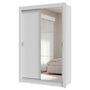 Ver imagem 3 de Guarda-roupa Solteiro 2 Portas de Correr com Espelho 4 Gavetas Branco Vivare Plus Madesa