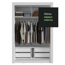 Ver mais imagens de Guarda-roupa Solteiro 2 Portas de Correr com Espelho 4 Gavetas Branco Vivare Plus Madesa