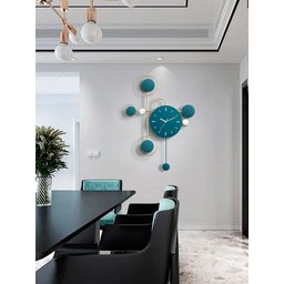 Relógio De Parede 3d Contemporâneo Nórdico Metal Verde 84x55 - 4