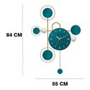 Ver imagem 7 de Relógio De Parede 3d Contemporâneo Nórdico Metal Verde 84x55