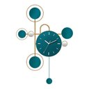 Ver imagem 1 de Relógio De Parede 3d Contemporâneo Nórdico Metal Verde 84x55