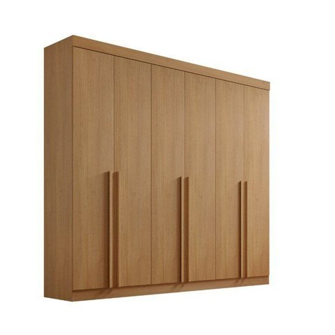 Roupeiro Milano Cinamomo 6 Portas e 8 Gavetas 100% MDF Larg. 2.20m – D Doro