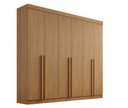Ver imagem 1 de Roupeiro Milano Cinamomo 6 Portas e 8 Gavetas 100% MDF Larg. 2.20m – D Doro
