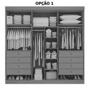 Ver imagem 2 de Roupeiro Milano Cinamomo 6 Portas e 8 Gavetas 100% MDF Larg. 2.20m – D Doro