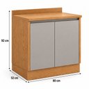 Ver imagem 4 de Balcão de Cozinha 80 cm Áurea 100% MDF Cinamomo/Fendi