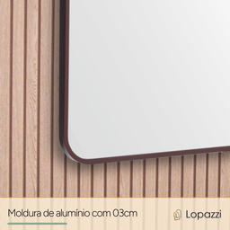Espelho Grande Retangular com Moldura Metal Corpo Inteiro 170x70 Cm C/suporte de Chão - 13