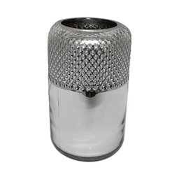 Vaso Decorativo Vidro Prata - G - 1