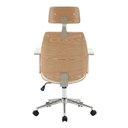 Ver imagem 4 de Cadeira Office Lisboa Madeira Natural Pu Branco - 75637