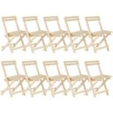 Ver imagem 1 de Kit 10 Cadeiras Dobráveis em Madeira Maciça Espresso Móveis