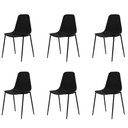 Ver imagem 1 de Kit 6 Cadeiras Miami Abi Fratini Polipropileno Cor Preto Base em Aço com Pintura Epóxi Preto