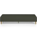 Ver imagem 3 de Kit 02 Puffs Decorativo Sala de Estar Bali W01 Pés Palito 210x60cm Linho Verde Musgo - Lyam Decor