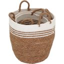 Ver imagem 6 de Jogo 3 Cesta Decorativa Organizadora Multiuso Fibra Natural Cachepô