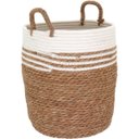 Ver imagem 3 de Jogo 3 Cesta Decorativa Organizadora Multiuso Fibra Natural Cachepô