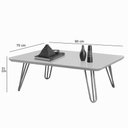 Ver imagem 2 de Mesa de Centro Turquesa 90 X 70 Cm Pé Cobre Branco