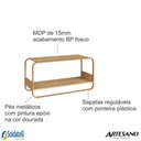Ver imagem 5 de Sapateira Banco 90cm Luna Orgânico Pé Metal - Artesano