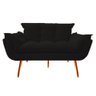 Namoradeira Decorativa Opala Suede Preto - Twdecora - 1