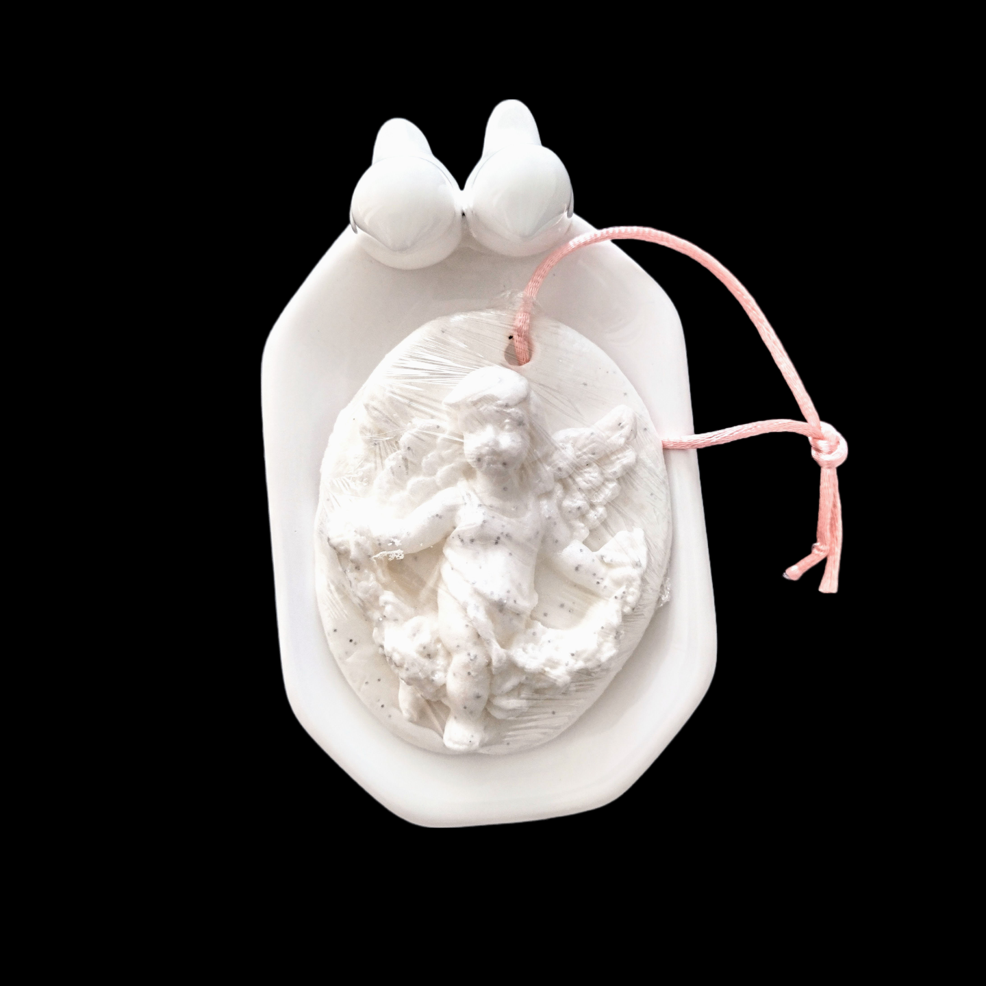 Saboneteira Cerâmica Passarinhos Branca com Dreno Aromá - 6