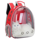Ver imagem 1 de Mochila Pet para Transporte de Cães e Gatos Visão Panorâmica (vermelho)