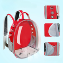 Ver imagem 3 de Mochila Pet para Transporte de Cães e Gatos Visão Panorâmica (vermelho)