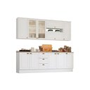 Ver imagem 4 de Cozinha Modulada Completa Americana 10 Peças (4 Aéreos + 3 Balcões + 3 Tampos) CZ266 Branco -