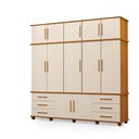 Ver imagem 5 de Guarda Roupa 6 Gavetas 5 Portas Londres Mdf Casal Industrial
