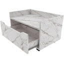Ver imagem 4 de Balcão para Gabinete de Banheiro 1 Gaveta com Rodízio Mármore Branco
