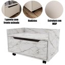 Ver imagem 2 de Balcão para Gabinete de Banheiro 1 Gaveta com Rodízio Mármore Branco