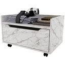Ver imagem 1 de Balcão para Gabinete de Banheiro 1 Gaveta com Rodízio Mármore Branco