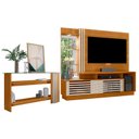 Ver imagem 1 de Estante Home Theater com Aparador Frizz Plus Cinamomo Off White – Madetec