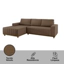 Ver imagem 2 de Sofá Boreal de 230cm B25 Chaise Lado Direito Meu Sofá Online B016 Veludo Marrom
