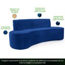 Ver imagem 3 de Sofá 3 Lugares 180cm Mônaco Veludo Azul Royal - Nexta Casa
