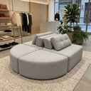 Ver imagem 3 de Sofá Modular Cielo 4 Lugares Design Orgânico Moderno 204cm Bouclê Cinza Claro - Montanari's Decor