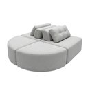 Ver imagem 1 de Sofá Modular Cielo 4 Lugares Design Orgânico Moderno 204cm Bouclê Cinza Claro - Montanari's Decor