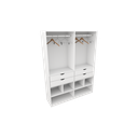 Ver imagem 1 de Armário Arara Gaveta Sabrina M10 100% Mdf (closet Gaveta) Vetorial Móveis Branco