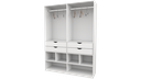 Ver imagem 2 de Armário Arara Gaveta Sabrina M10 100% Mdf (closet Gaveta) Vetorial Móveis Branco