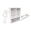 Ver imagem 4 de Armário Arara Gaveta Sabrina M10 100% Mdf (closet Gaveta) Vetorial Móveis Branco
