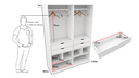 Ver imagem 4 de Armário Arara Gaveta Sabrina M10 100% Mdf (closet Gaveta) Vetorial Móveis Branco