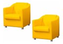 Ver imagem 1 de Kit 2 Poltronas Decorativa Bia Suede Marron Twdecora