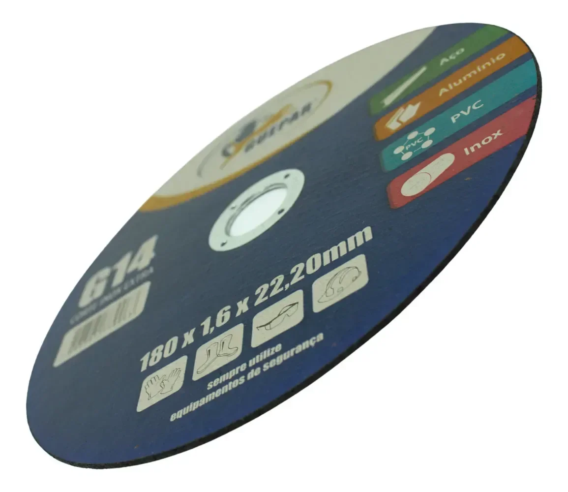Kit de 10 Disco de Corte 180x1,6x22,20 Mm Aço Alumínio Inox - 3