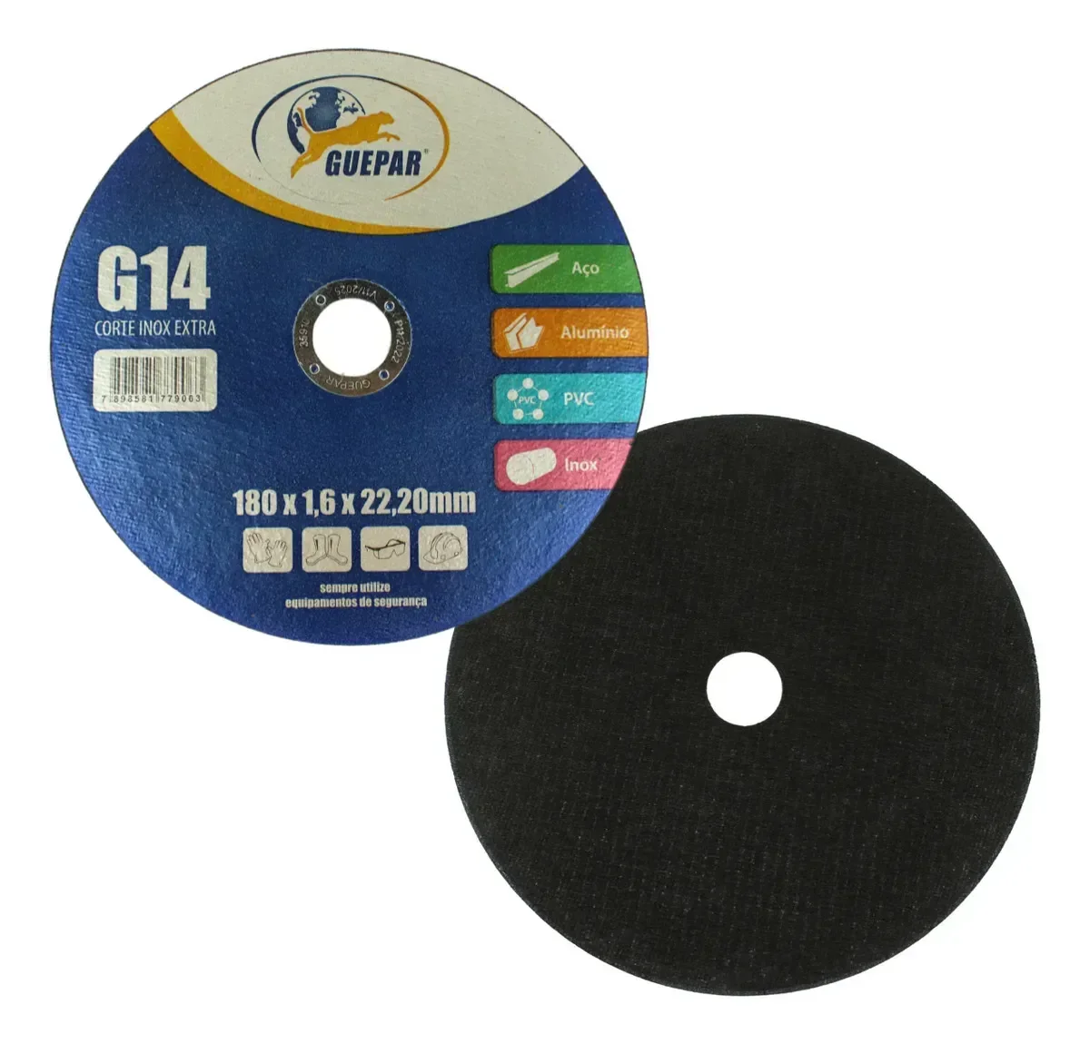 Kit de 10 Disco de Corte 180x1,6x22,20 Mm Aço Alumínio Inox - 2