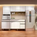 Ver imagem 1 de Cozinha Compacta Line 9 Portas 1 Gaveta Supremo/freijo - Kits Paraná