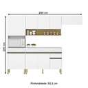 Ver imagem 4 de Cozinha Compacta Line 9 Portas 1 Gaveta Supremo/freijo - Kits Paraná
