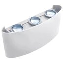 Ver imagem 1 de Arandela 6 Fachos Sobrepor Branca Ip65 Led 6w 3000k Bivolt Alumínio para Área Externa