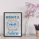 Ver imagem 2 de Quadro Não Deixe O Medo Decidir O Futuro 33x24cm:Madeira branca